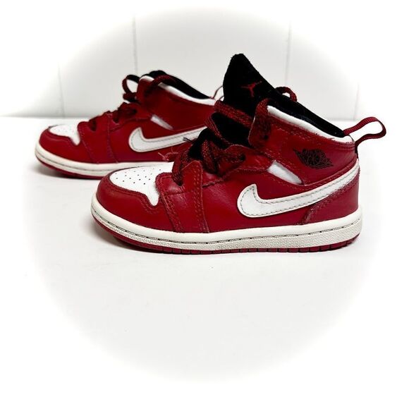 Nike Air Jordan 1 Mid BT Red Size 8C - Picture 7 of 9